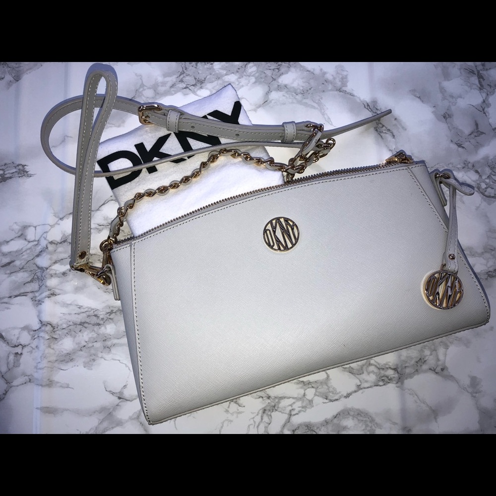 DKNY Cream Crossbody Shoulder Bag